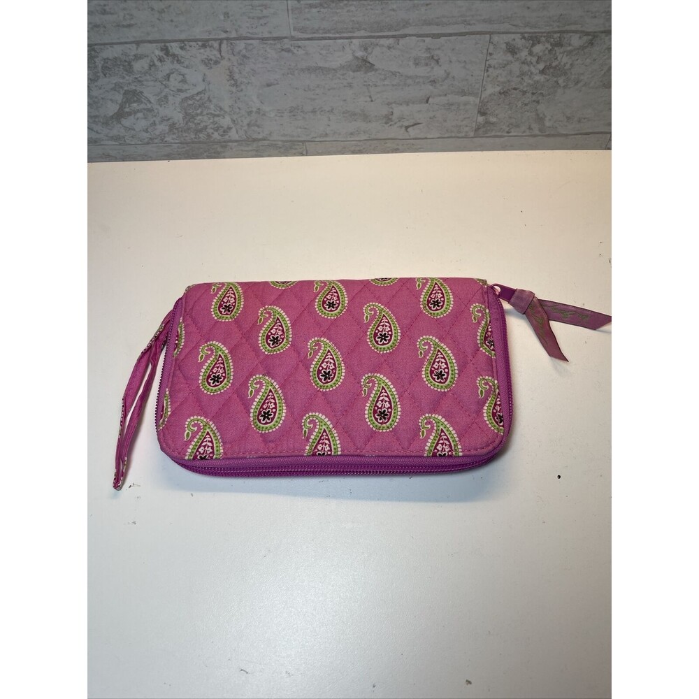 Vera Bradley Very Berry Paisley Pink Zip Around Wallet